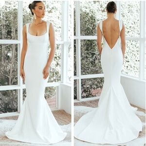 NOEL AND JEAN BY KATIE MAY The Sophisticate Trumpet Wedding Dress NEW Size M